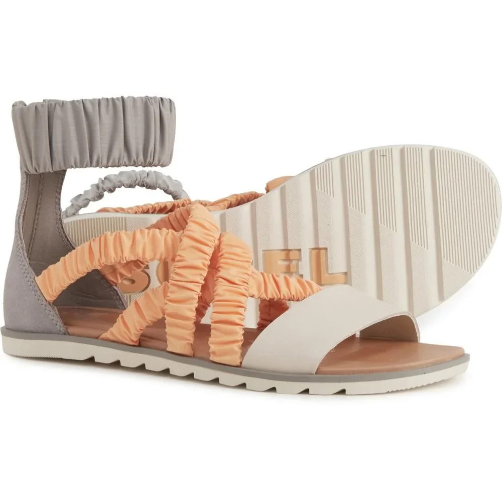 NIB Sorel Women's Sandals in Gray and Peach Sz 11